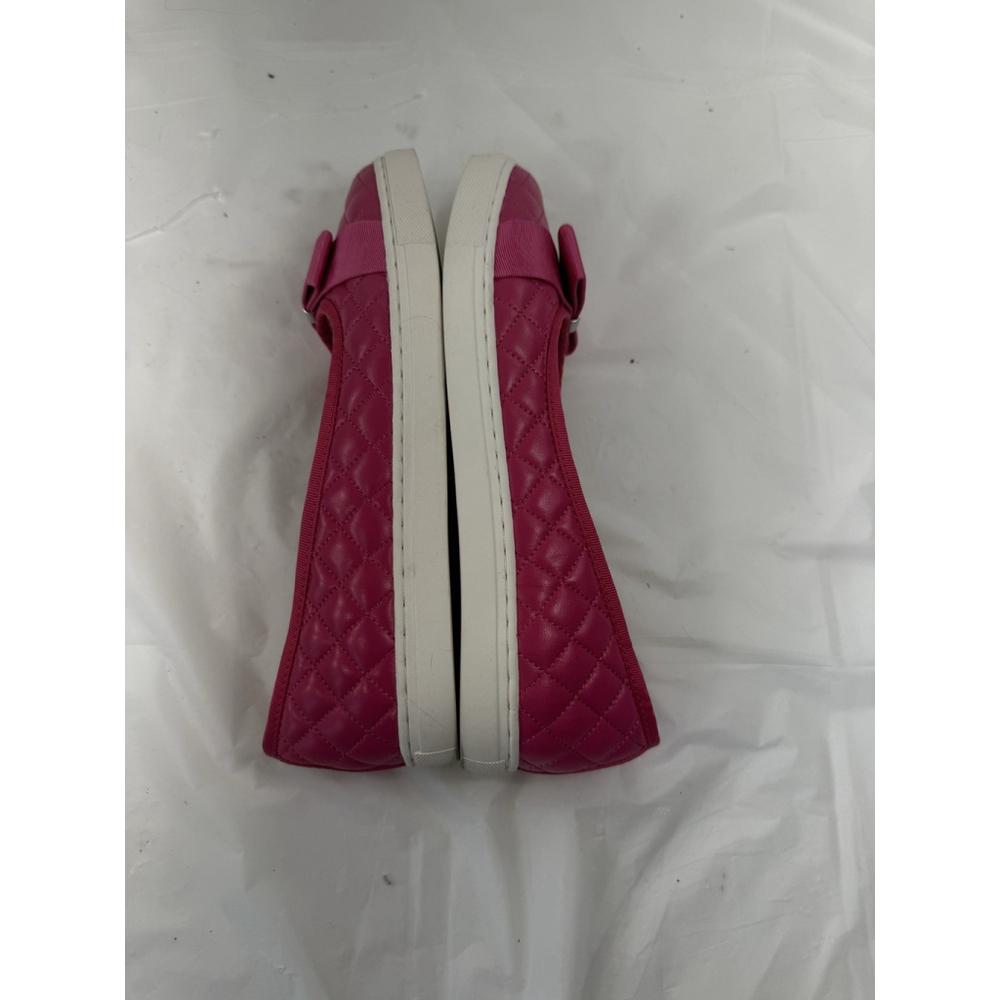Isaac Mizrahi Live Kaitlyn Quilted Leather Flats Size 8.5 Pink Shoes - Picture 12 of 15